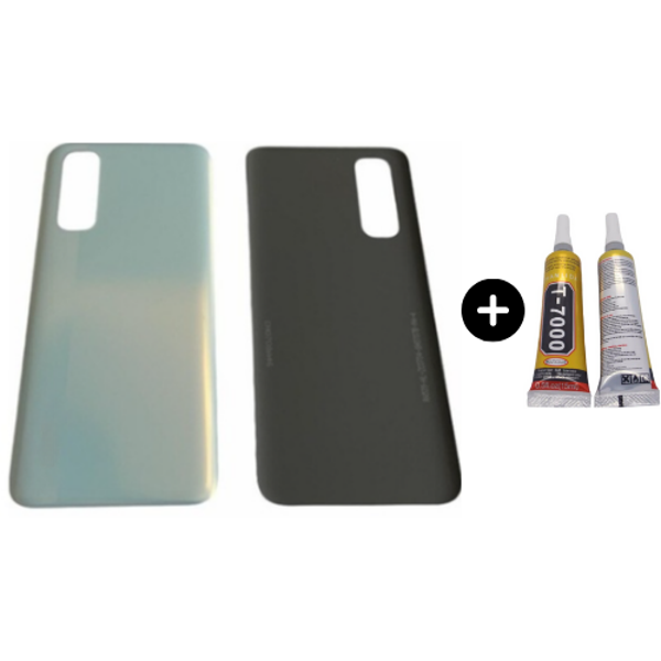 Realme 7 Uyumlu Arka Pil Kapağı Beyaz + B7000 - Image 1