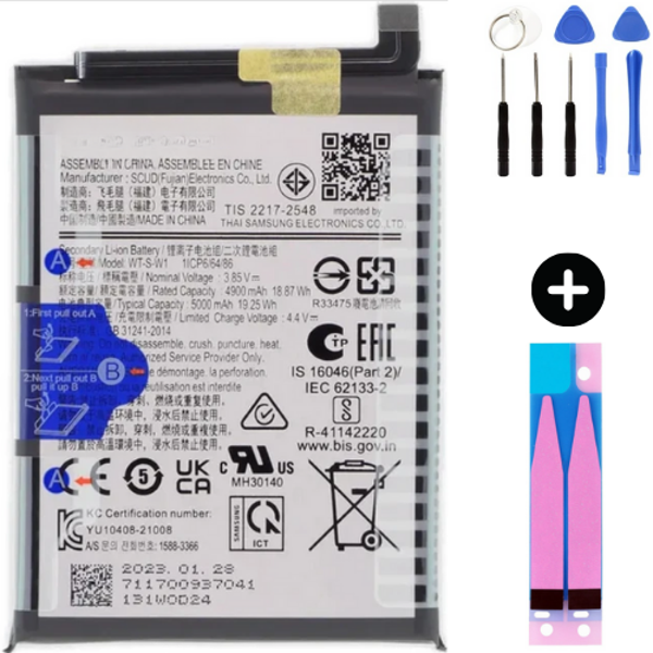 Samsung Galaxy A14 4G A145 Uyumlu A Kalite Batarya Pil + Montaj Seti - Image 1