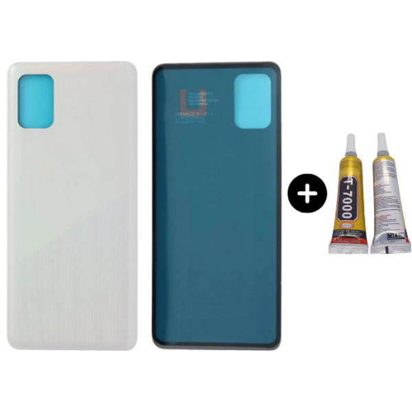 Samsung A31 SM-A315 Uyumlu Arka Pil Kapağı Beyaz + B7000 - Image 1