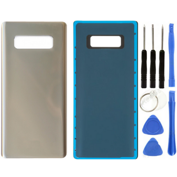 Samsung Galaxy Note 8 SM-N950F Uyumlu Arka Pil Kapağı Gold + Tamir Seti - Image 1