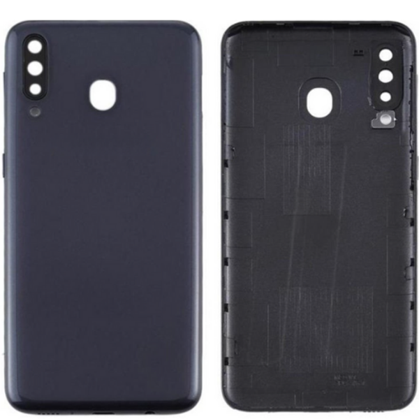 Samsung M30 SM-M305F Uyumlu Arka Pil Kapağı Siyah - Image 1
