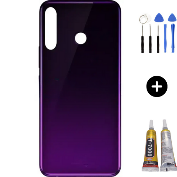 İnfinix Hot 8 Uyumlu Full Kasa Arka Kapak Mor + Montaj Seti - Image 1