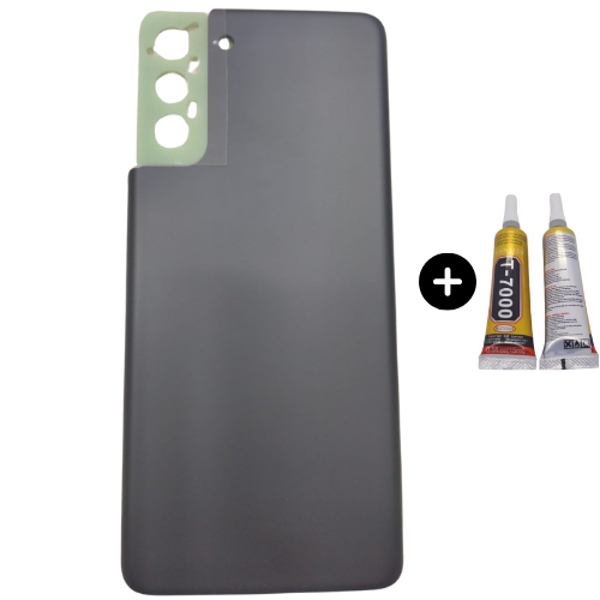 Samsung S21 Plus SM-G996 Uyumlu Arka Pil Kapağı Siyah + B7000 - Image 1