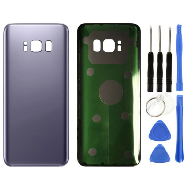 Samsung S8 SM-G950 Uyumlu Arka Pil Kapağı Mor + Tamir Seti - Image 1