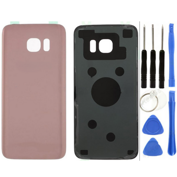 Samsung S7 Edge SM-G935 Uyumlu Arka Pil Kapağı Rose Gold + Tamir Seti - Image 1