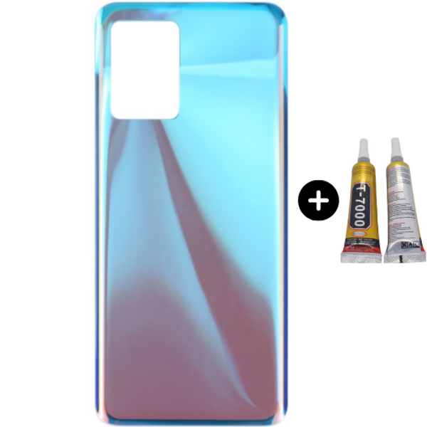Redmi K50 Uyumlu Arka Pil Kapağı Mavi + B7000 - Image 1