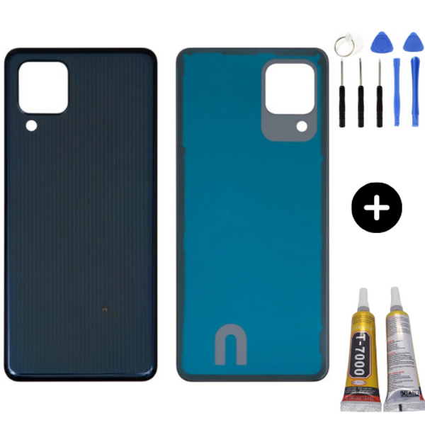 Samsung M32 SM-M325F Uyumlu Arka Pil Kapağı Siyah + Montaj Seti - Image 1