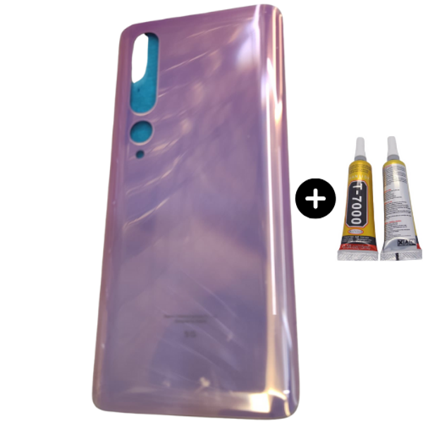 Xiaomi Mi 10 5G Uyumlu Arka Pil Kapağı Pembe + B7000 - Image 1
