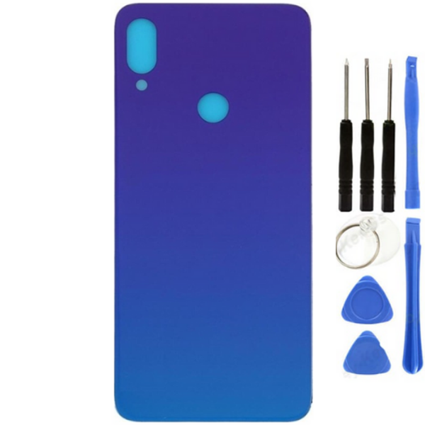 Redmi Note 7 Uyumlu  Arka Pil Kapağı Mavi + Tamir Seti - Image 1