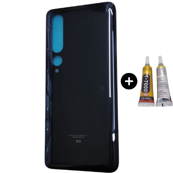 Xiaomi Mi 10 5G Uyumlu Arka Pil Kapağı Siyah + B7000 - Image 1