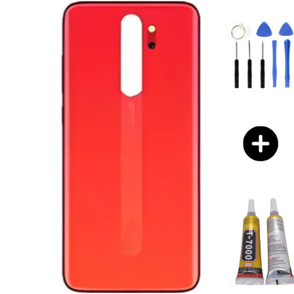 Redmi Note 8 Pro Uyumlu  Arka Pil Kapağı Kırmızı + Montaj Seti - Image 1