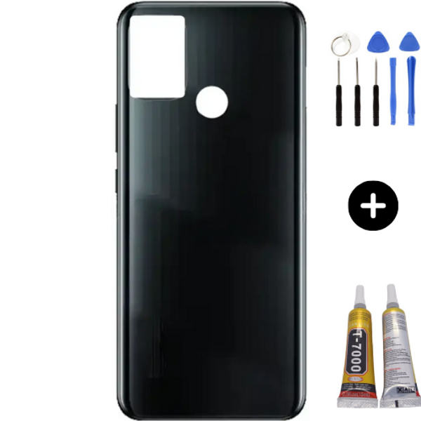 İnfinix Hot 11 Play Uyumlu Full Kasa Arka Kapak Siyah + Montaj Seti - Image 1