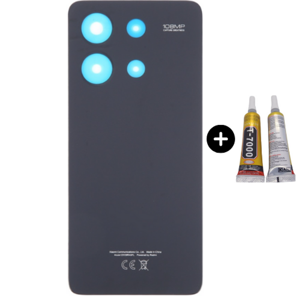 Redmi Note 13 Uyumlu Arka Pil Kapağı Siyah + B7000 - Image 1