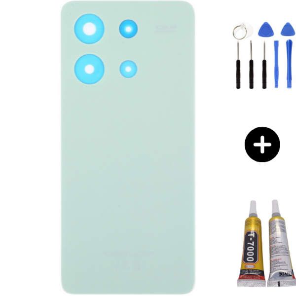 Redmi Note 13 Uyumlu Arka Pil Kapağı Yeşil + Montaj Seti - Image 1