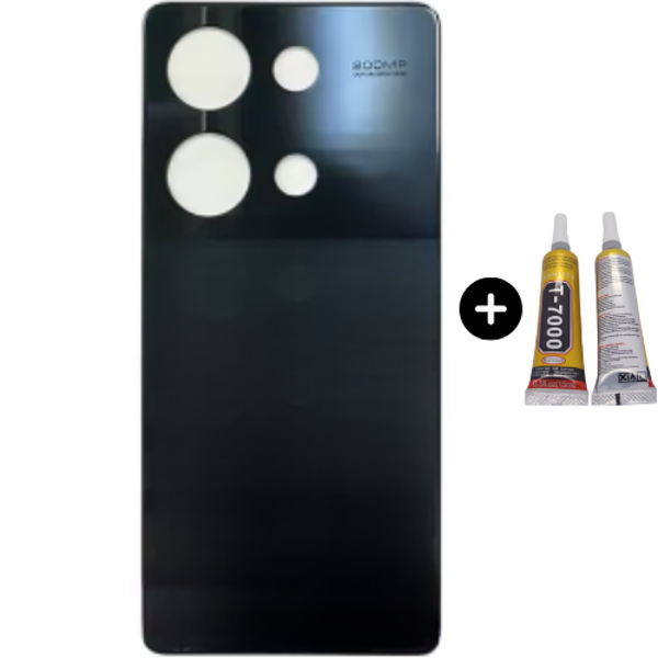 Redmi Note 13 Pro 4G Uyumlu Arka Pil Kapağı Siyah + B7000 - Image 1