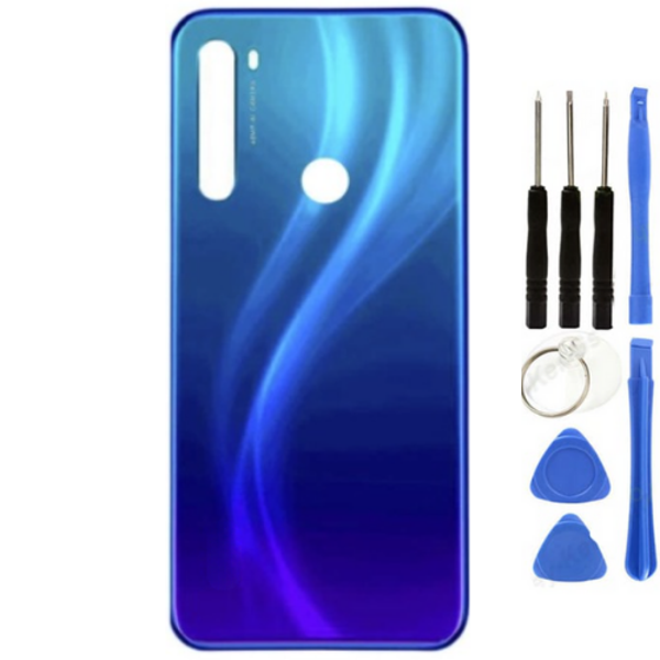 Redmi Note 8 Uyumlu  Arka Pil Kapağı Mavi + Tamir Seti - Image 1