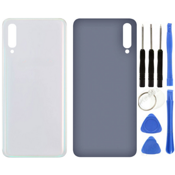 Samsung A50 SM-A505 Uyumlu Arka Pil Kapağı Beyaz + Tamir Seti - Image 1