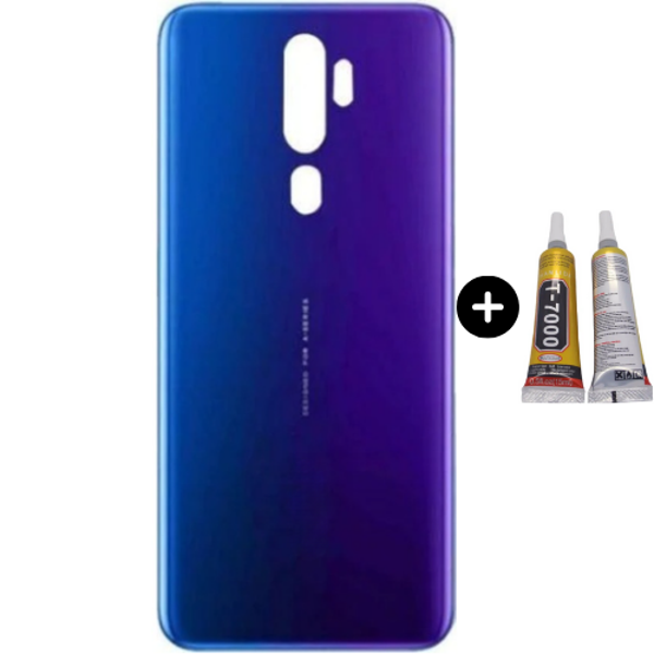Oppo A9 2020 Uyumlu Arka Pil Kapağı Mavi + B7000 - Image 1