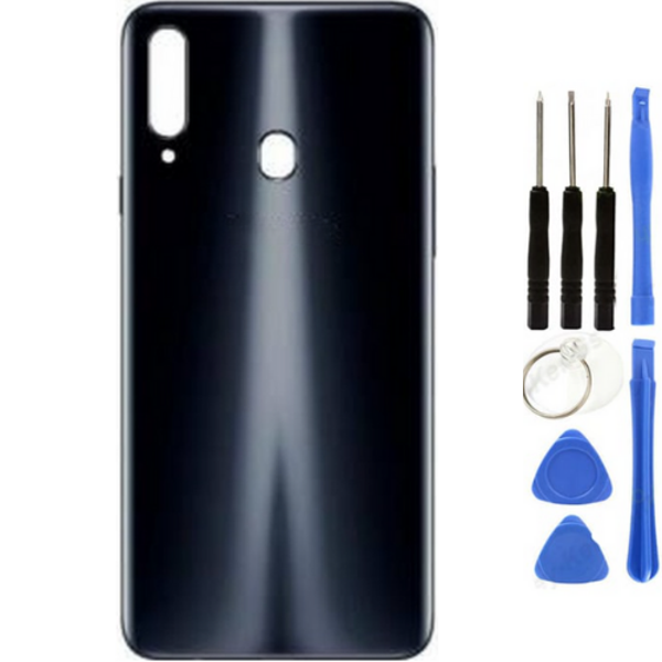 Samsung A20S SM-A207 Uyumlu Arka Pil Kapağı Siyah + Tamir Seti - Image 1