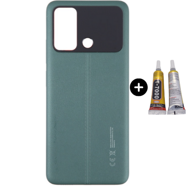 Xiaomi Poco Pocophone C55 Uyumlu Full Kasa Arka Pil Kapağı Yeşil + B7000 - Image 1