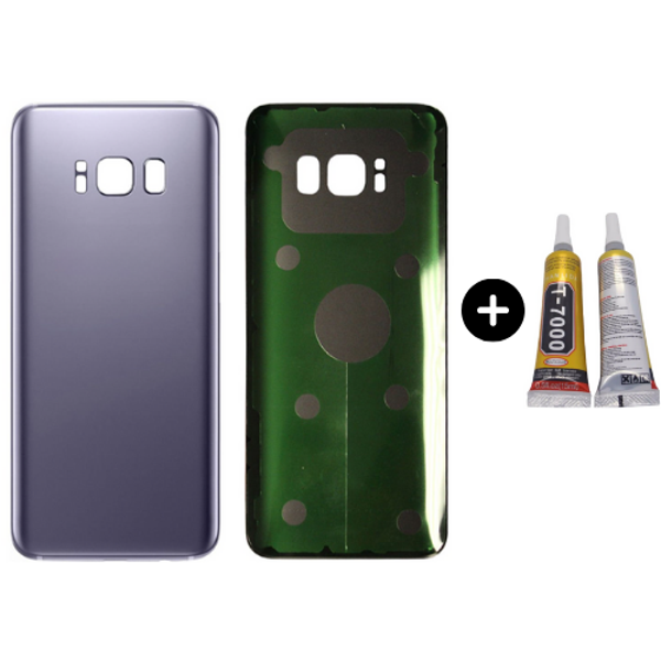 Samsung S8 Plus SM-G955 Uyumlu Arka Pil Kapağı Mor + B7000 - Image 1