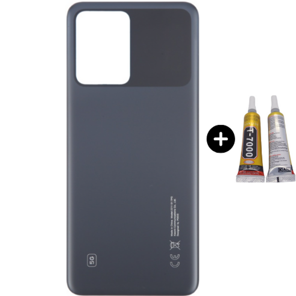 Xiaomi Poco Pocophone X5 Pro Uyumlu Arka Pil Kapağı Siyah + B7000 - Image 1