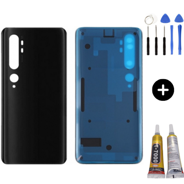 Xiaomi Mi Note 10 Uyumlu Arka Pil Kapağı Siyah + Montaj Seti - Image 1