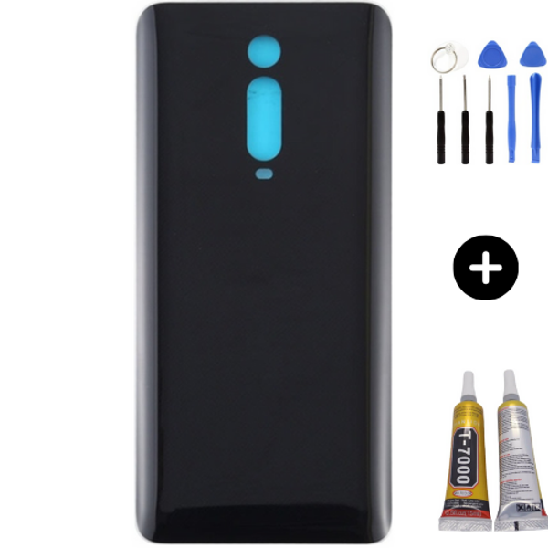 Xiaomi Mi 9T Pro Uyumlu Arka Pil Kapağı Siyah + Montaj Seti - Image 1