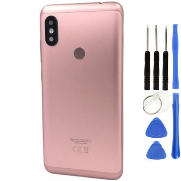 Redmi Note 6 Pro Uyumlu Full Kasa Arka Pil Kapağı Pembe + Tamir Seti - Image 1