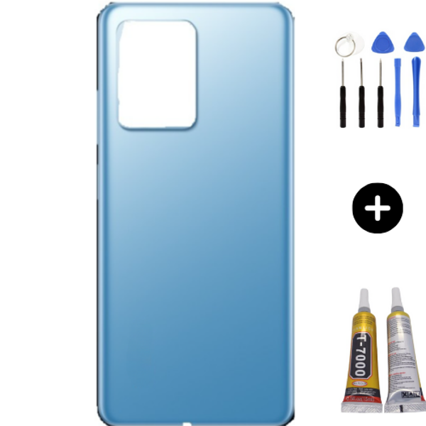 Redmi Note 12 Pro Plus 5G Uyumlu Arka Pil Kapağı Mavi + Montaj Seti - Image 1
