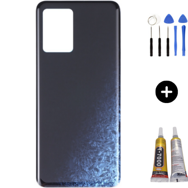 Redmi K50 Uyumlu Arka Pil Kapağı Siyah + Montaj Seti - Image 1