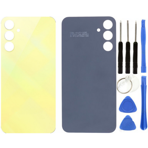 Samsung A15 SM-A155F Uyumlu Arka Pil Kapağı Sarı + Tamir Seti - Image 1