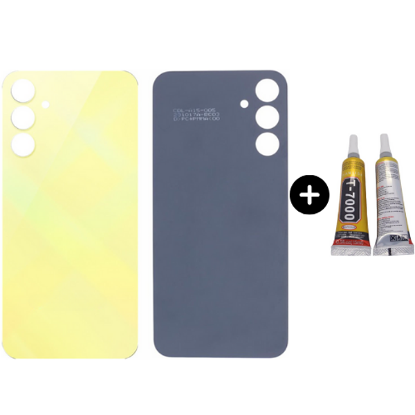 Samsung A15 SM-A155F Uyumlu Arka Pil Kapağı Sarı + B7000 - Image 1
