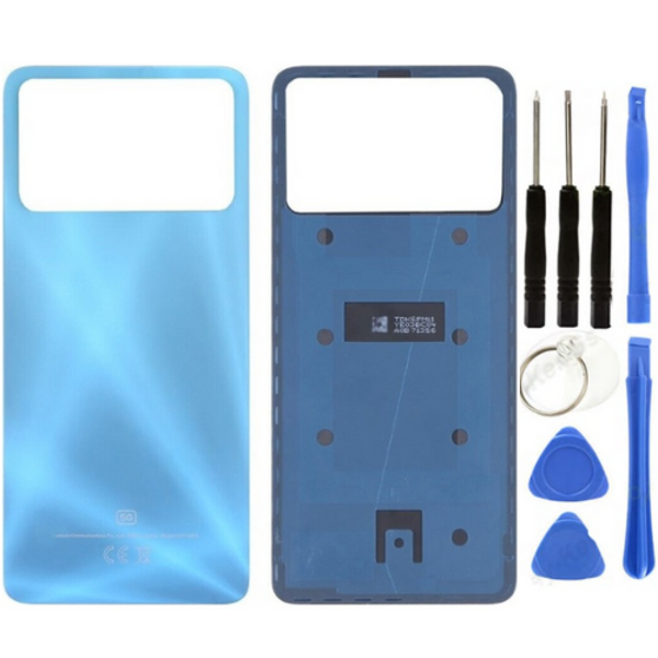 Xiaomi Poco Pocophone X4 Pro Uyumlu Arka Pil Kapağı Mavi + Tamir Seti - Image 1