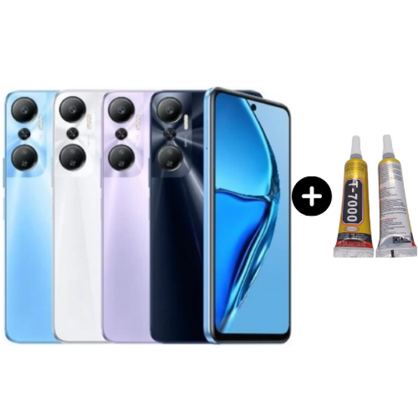 İnfinix Hot 20 Uyumlu Arka Kapak Mavi + B7000 - Image 1