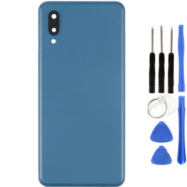 Samsung A02 SM-A022F Uyumlu Arka Pil Kapağı Mavi + Tamir Seti - Image 1