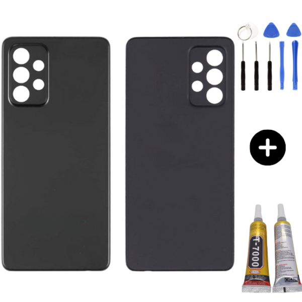 Samsung A52 5G SM-A526 Uyumlu Arka Pil Kapağı Siyah + Montaj Seti - Image 1