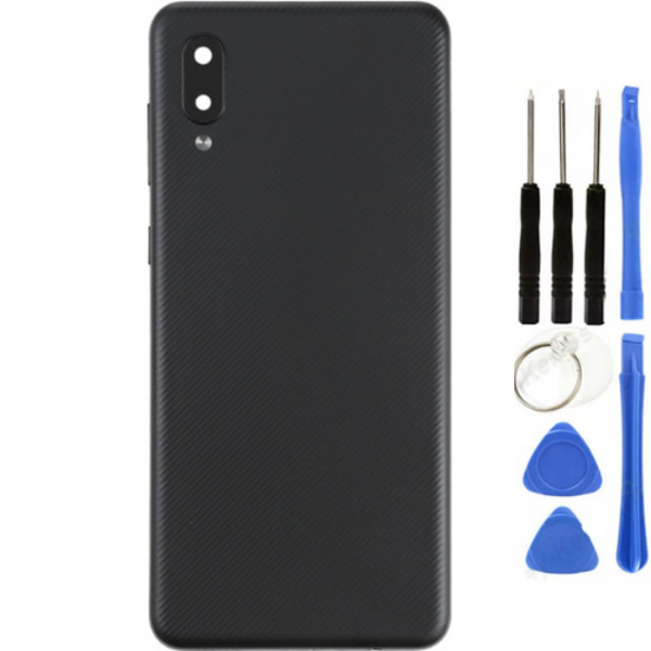 Samsung A02 SM-A022F Uyumlu Arka Pil Kapağı Siyah + Tamir Seti - Image 1