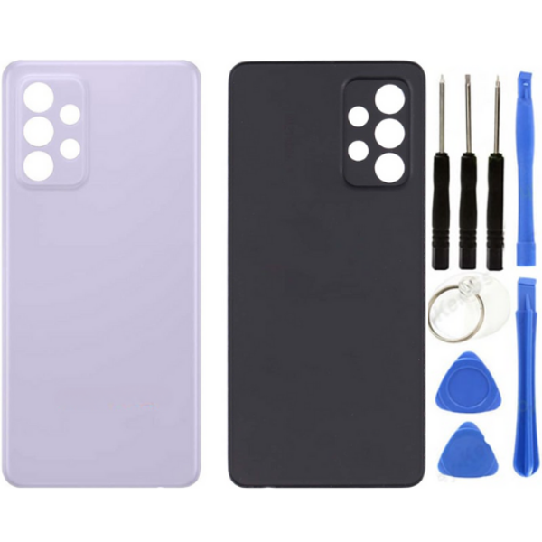 Samsung A52 SM-A525 Uyumlu Arka Pil Kapağı Mor + Tamir Seti - Image 1