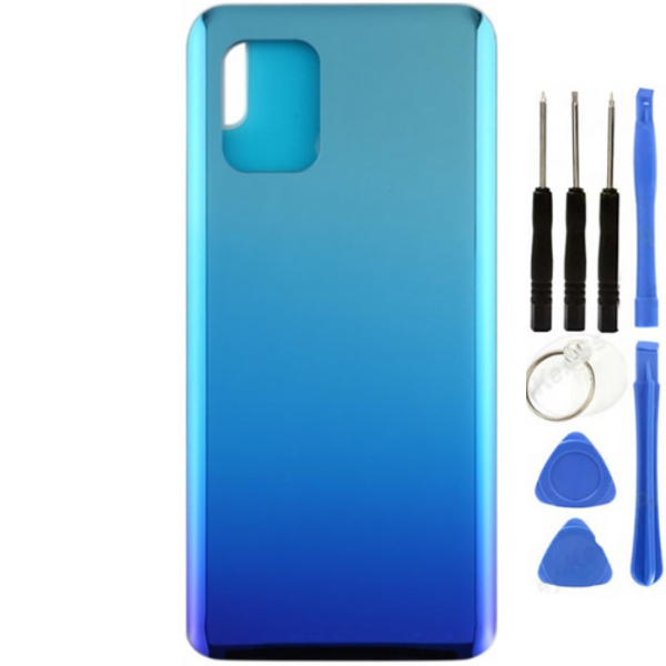 Xiaomi Mi 10 Lite 5G Uyumlu Arka Pil Kapağı Mavi + Tamir Seti - Image 1