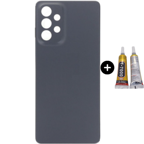 Oppo A73 5G Uyumlu Arka Pil Kapağı Siyah + B7000 - Image 1