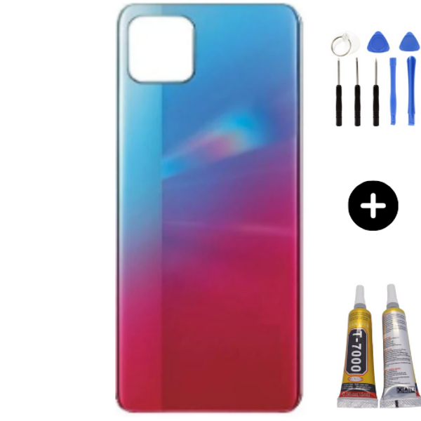 Oppo A73 Uyumlu Arka Pil Kapağı Mavi + Montaj Seti - Image 1