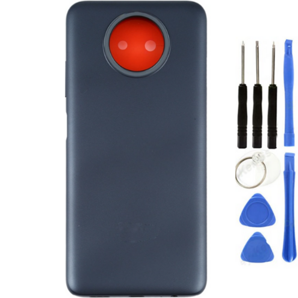 Redmi Note 9 5G Uyumlu Full Kasa Arka Pil Kapağı Siyah + Tamir Seti - Image 1