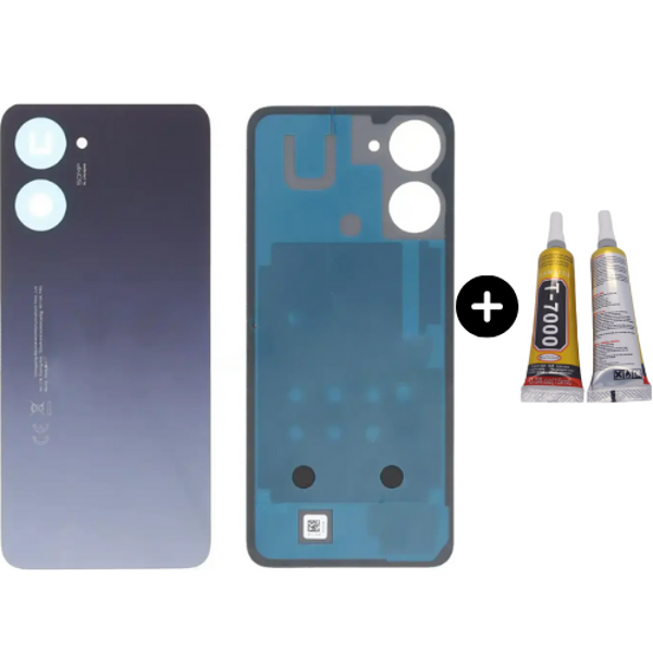 Realme 10 Uyumlu Arka Pil Kapağı Mor + B7000 - Image 1