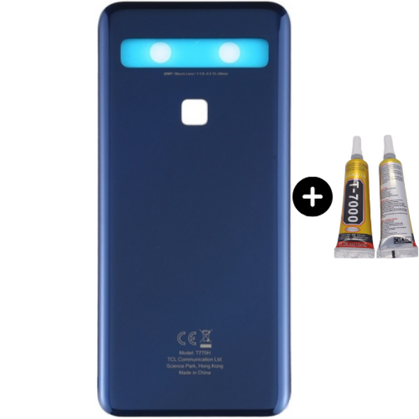 TCL 10L Uyumlu Arka Pil Kapağı Lacivert + B7000 - Image 1