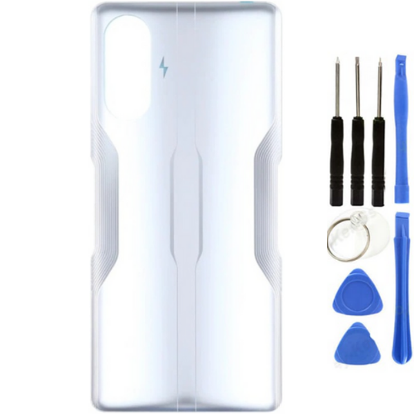Redmi K40 Gaming Uyumlu Arka Pil Kapağı Beyaz + Tamir Seti - Image 1