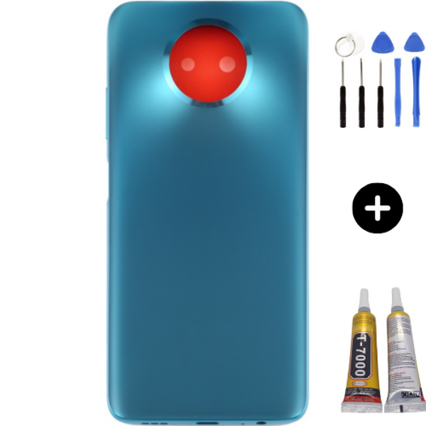 Redmi Note 9 5G Uyumlu Full Kasa Arka Pil Kapağı Yeşil + Montaj Seti - Image 1
