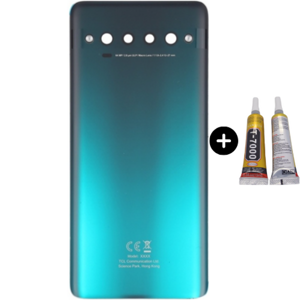 TCL 10 Pro Uyumlu Arka Pil Kapağı Yeşil + B7000 - Image 1