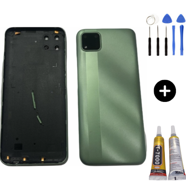 Oppo C11 2021 Uyumlu Full Kasa Arka Kapak Yeşil + Montaj Seti - Image 1
