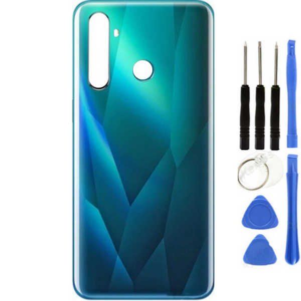 Realme 5 Pro Uyumlu Arka Pil Kapağı Yesil + Tamir Seti - Image 1